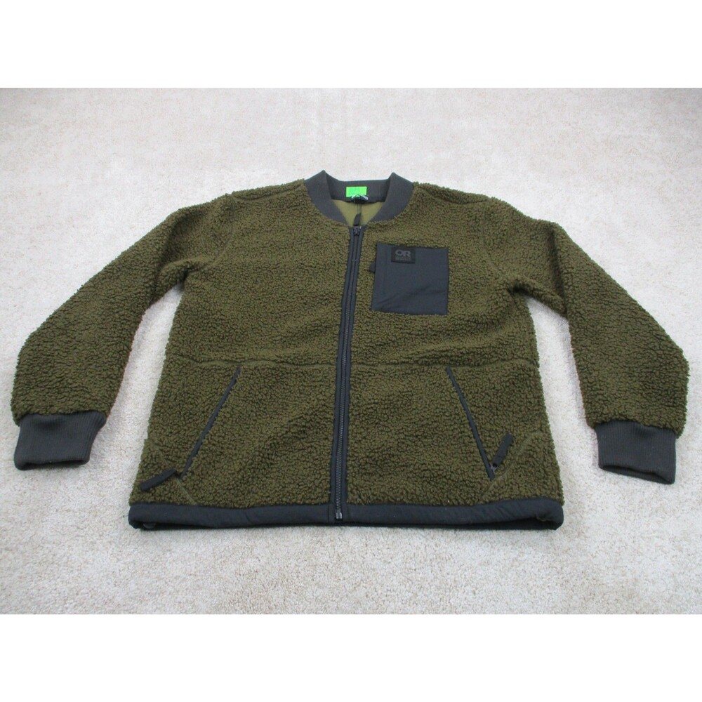 Olive Green Sherpa Women's Sweater